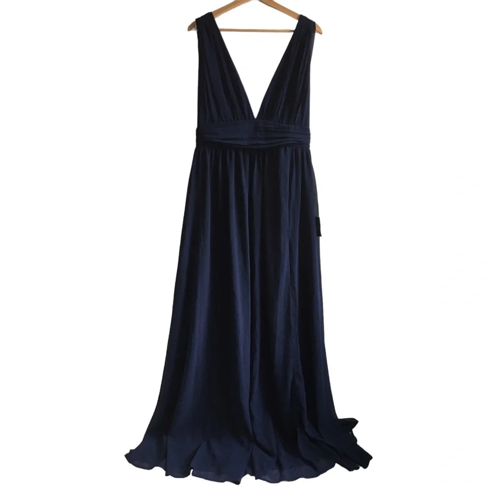 Lulu’s Heavenly Hues Navy Blue Maxi Dress Size Large - Picture 3 of 17